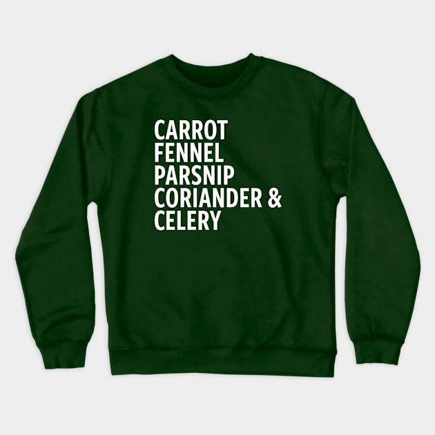 Carrot Family Reunion Crewneck Sweatshirt by Kale Von Celery